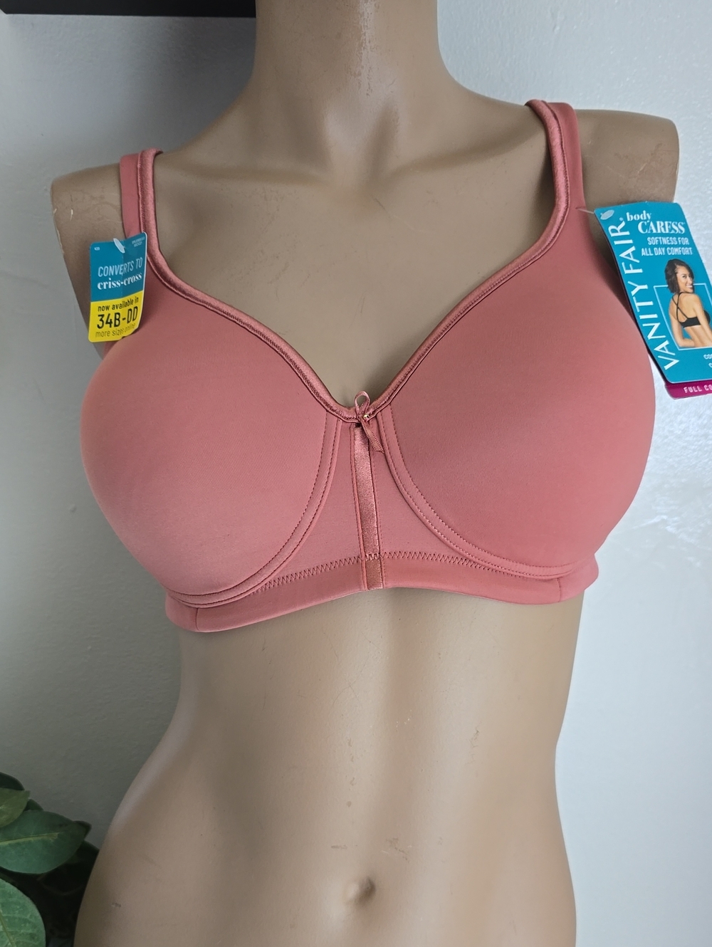 Vanity Fair Soft Cup Wireless Bra - Dusty Rose Pink